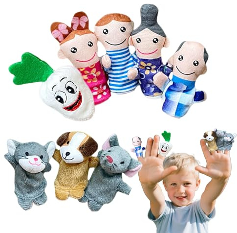 Títeres Dactilares para Niños Juego De Roles Sensorial Y Desarrollo De La | 8 Títeres De Dedo Educativos Y Cuentacuentos Sensorial Clase Preescolar Cuentos
