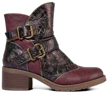 Joe Browns Women's Metalic Swirl Pattern Ankle Boots, Regular, Purple, UK 6