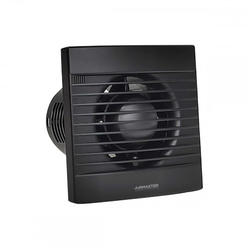 United Electrical Products Bathroom Extractor Fan with Timer and Humidistat, 100mm, Matt Black XF4THB