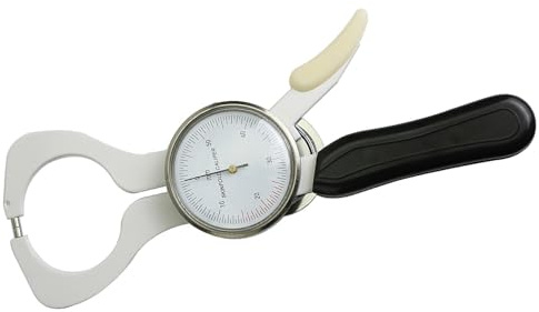 DEWIN Skin Fat Caliper Tester Portable Skinfold Caliper Stainless Steel Accurate Body Fat Measurement Device for Beauty Salon Physical Examination Center