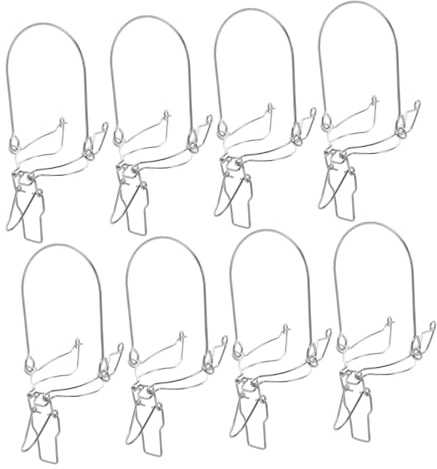 Cabilock 8 Piezas El Sellado Puede doblarse verschlussklamnn Anillo de Hebilla de Metal Clip de Tarro de conservas Abrazaderas de Alambre para tarros de albañil Planchar Plata