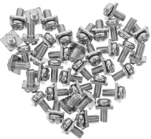 COLLBATH 40 Set Square Square Washer Screw Terminal Block Connector Screw for Electrical Facilities