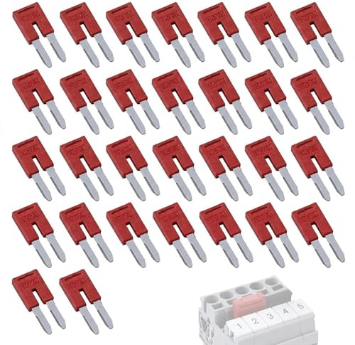 Lot de 30 Bornes de Contact Compatible avec Phoenix Contact FBS 2-5, Plastique DIN PT2.5, Bornes de Rail à 2 Contacts, pour Câbles de 2,5 mm² à 5 mm²