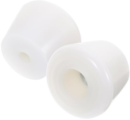 VILLCASE 2 Topes de Freno para Patines Paralelos con Tornillos, Blanco | Material PU elástico resistente | No deja marcas en el suelo | Con tornillos de montaje | Color blanco