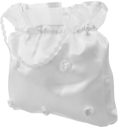 Baluue Borsa da Sposa Bianca Elegante Ricamo Floreale Versatile e Comoda per Matrimoni ed Eventi Formali da Donna