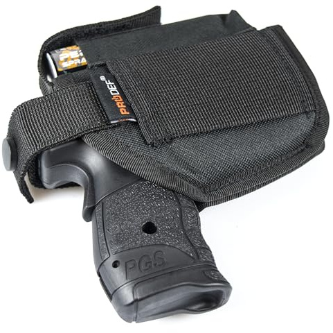 PRODEF® Gürtelholster inkl. Kartuschenhalter passend für P2P PGS & PDP | Für Umarex P2P PGS (Personal Guard System) & PDP (Pfeffer-Sprüh-Pistole) | Mit Ersatzmagazin-Tasche