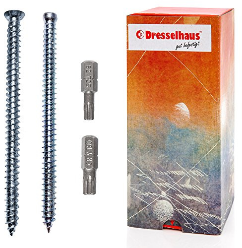 Fensterrahmenschraube, Senkkopf TX 30, 7,5 x 212 mm, verzinkt - 20 Stück