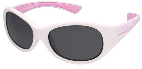 ActiveSol Lunettes de soleil sportives pour enfants | Fille et Garçon | Protection 100% UV 400 | polarisées | indestructibles en caoutchouc souple | 5-10 ans | seulement 22 grammes [Glas/Rose]