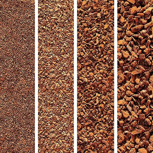 Premium Pinie 60 Liter grob (Körnung 10-25 mm) | Pinienrinde, Besonderer Rindenmulch, Pinienborke als dekorativer Bodenbelag, Erhältlich in fein, mittel, grob oder extra grob