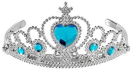 Tiara Diadem mit Edelsteinen Silber/Türkis Königin Prinzessin Frozen Elsa Krone Märchen