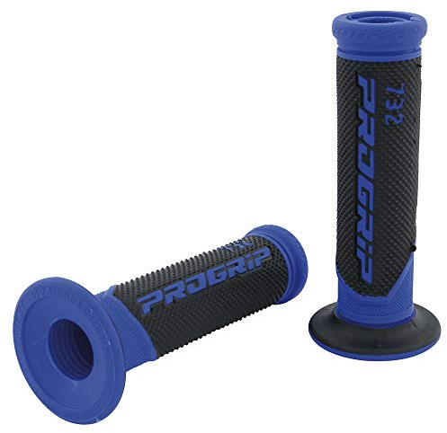 Motorrad Griff-Gummi für 22mm 7/8 Lenker Enden offen Blau/Schwarz