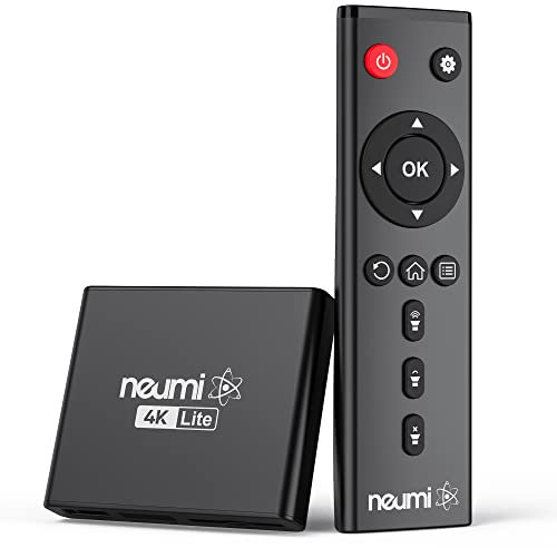 NEUMI Atom 4K Lite Lecteur multimédia numérique Ultra-HD pour clés USB et Cartes SD Lecture vidéo 4K/UHD HEVC/H.265, HDMI et AV analogique, Lecture Automatique, Boucle et déclenchement