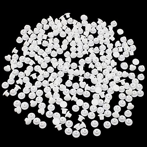 JaneYi 500 Stück Abdeckkappen für Bohrlöcher Weiß 5mm - Blindkappen, Abdeckstopfen, Möbel-Abdeckkappen zum Eindrücken - Lochkappen