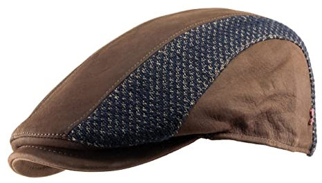 Alfonso D'Este - Flatcap, Schiebermütze, Newsboy Cap wasserabweisend Lucio - Size M