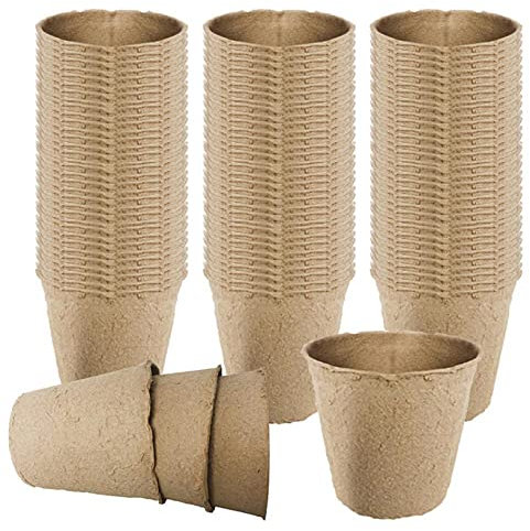 Lot de 50 petits pots de tourbe biodégradables