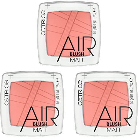 Catrice AirBlush Matt, Rouge, Nr. 110, Orange, langanhaltend, sofortiges Ergebnis, natürlich, matt, vegan, ohne Parfüm, ohne Alkohol, ohne Parabene, 3er Pack (3x5.5g)