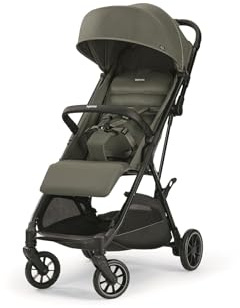 Inglesina NOW Kompakter Buggy Leicht 7,2 kg, Automatisches One-Touch-Faltsystem, Rückenlehne bis 170° verstellbar, Verdeck UPF 50+, ab Geburt bis 22 kg, Sprint Green
