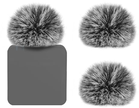 GEEKRIA for Creators Furry Windschutzscheibe, kompatibel mit RODE Wireless GO II Mic DeadCat Windschutz, Flusenabdeckung, Windgeräuschunterdrückung