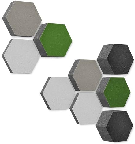 platino24 Akustikpaneele 6 Elemente Edition LOFT 3D I Ø 300mm Akustikplatten Schalldämmung Wand & Decke I Akustikschaum Schall-Absorber aus Basotect 30-70mm mit farbiger Akustikbeschichtung