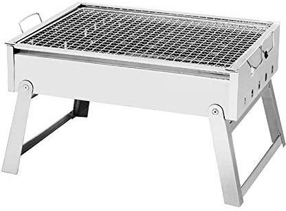 BBQ Grill Klappgrill Edelstahl Holzkohle BBQ Grill Kochen im Freien Camping Picknick Werkzeuge