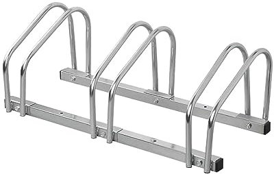 APT Universal Fahrradständer für 2, 3 oder 4 Fahrräder Fahrrad E-Bike Ständer Stahl Fahrradhalter (3 Räder)