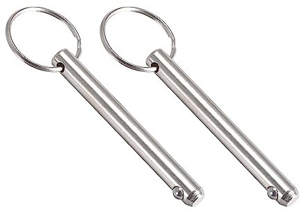 METALLIXITY Schnellverschluss Stifte (8mmx70mm) 2Stk Karbonstahl Ziehbolzen - für Schiffbau Schiffsausrüster Boot Oben