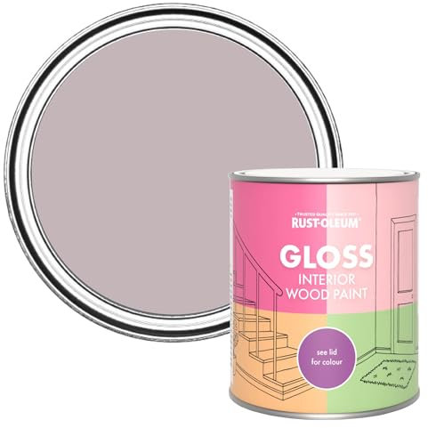 Rust-Oleum Purple Interior Wood Paint in Gloss Finish - Lilac Wine 750ml