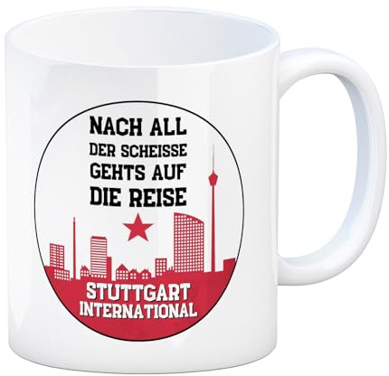 speecheese Stuttgart Europapokal Kaffeebecher mit Spruch Stuttgart International Für Echte Cannstatter Kurve Fans - Gesang Herz aus Bad Cannstatt