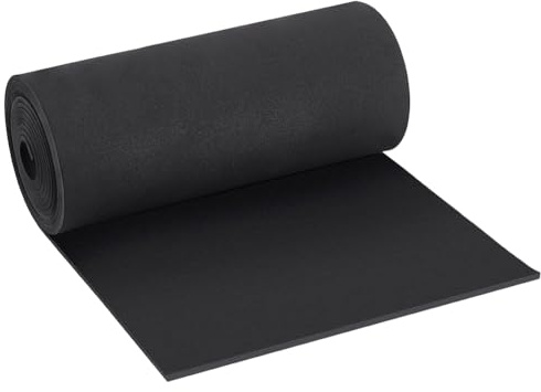 BENECREAT 300x30 cm Eva-Schaumstoffrolle, 4 mm Dicker Schwarzer Premium-Cosplay-Schaumstoff Zur Herstellung von Cosplay-Kostümen, Basteln, DIY-Projekte, Foamie Handwerk