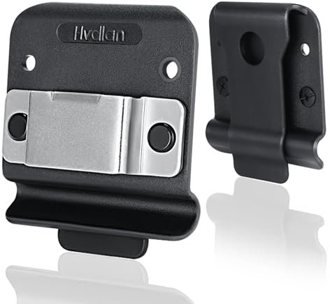Hvdlan Tape Measure Holder, Tool Belt Clip, Black Nylon, 3.14 x 2.5 x 0.98 Inches, Clip Closure, Slip Pocket, Compatible with Tape Measure, Drill, Impact Driver