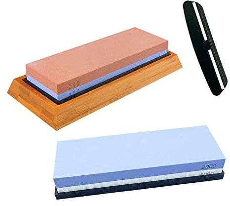 ISCBAFYX Affilacoltelli Professionale Pietra per affilare Pietre per affilare Pietra per affilare Pietra ad Acqua Cucina Grana 240 600 1000 3000 Doppia Faccia (Colore : Set 3, Dimensioni : As pics)