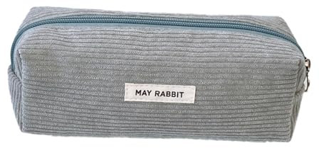 STQDEU mäppchen aestheti, cmäppchen aestheti, großvolumiges Schreibwarenetui, einfarbiges Cordmäppchen, mäppchen Teenager, schlampermäppchen mädchen Aufbewahrungstasche (Grey)