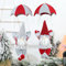 fengman123 2 figuras de peluche de Papá Noel paracaidismo, decoración navideña, enano, figuras de Navidad, pequeñas figuras de peluche escandinavas hechas a mano