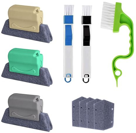 Spazzola Scanalatura, 10 Pezzi Spazzole Per La Pulizia Delle Scanalature Delle Finestre, Per Finestre Cuciture Di Porte E Lavelli