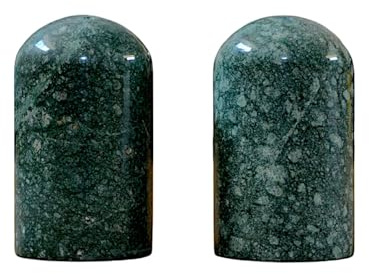 CBAM Juego de sal y pimienta de mármol verde para cocina, set sin metal, decoración del hogar, idea de mármol, diseño de cocina, 10 cm de altura