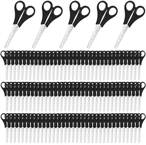 Honoson 150 Stück Scheren, Großpackung 12,7 cm, stumpfe Spitze, Kindersicherheitsscheren, Großpackung, Allzweckschere für Schule, Klassenzimmer, Kindergarten, Primärhandwerksprojekte, Büro, Nähen