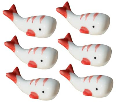 MAGICLULU Repose-Baguettes en Céramique Forme Baleine, Lot de 6