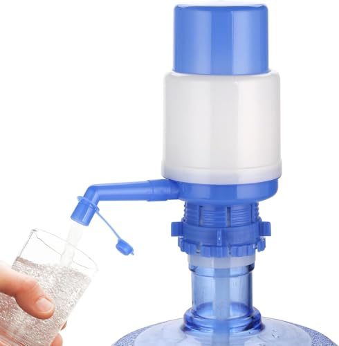 Bomba de dispensador de agua manual para botellas de agua de 2,5-10 L, longitud ajustable, tapa protectora (1)