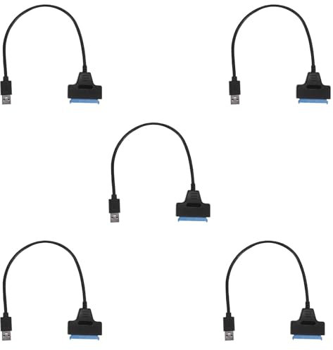 PAGJHRFJG 5X Cable Adaptador de Disco Duro Sata USB de 3,0 A 2,5 Pulgadas Sata A Convertidor USB 3.0 - Negro