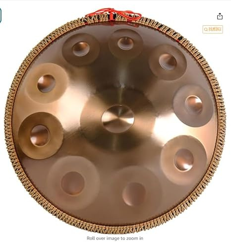 WQOTHHZR Steel Tongue Drum, D-Moll 22 Zoll Steel Hand Pan Drums, Steel Drum Hand Pan, Mit Handpan-Tasche, Trommelstativ, Für Professionelle Audioproduktion (blau 10 Töne)