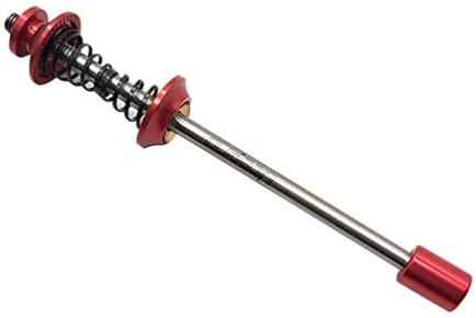 Schnellspanner Fahrrad BMX Falten Fahrrad Schnellfreisetze Sechseckalales Schloss langsamer Release Mountain Road Bike Qr. Radhebel -Hebel -Titanlegierungschacht Fahrrad Schnellspanner(Red 74mm)