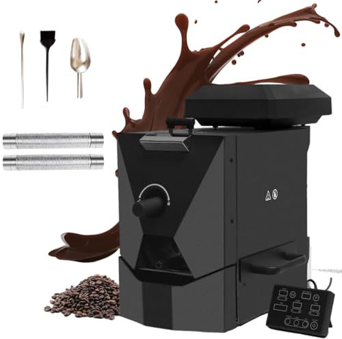 RSQQL Electric Coffee Bean Roaster Machine, 500g automatic coffee roaster machine, 3 Baking Mode, Smokeless Drum Roasting, for Home&Commercial Automatic Baking