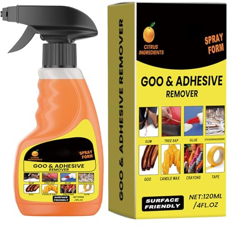 Aufkleber-Entferner-Spray, Auto-Aufkleber-Entferner, 120 ml, multifunktionales Abisolierband, Entfernungsspray für Metall, Holz, Fliesen, Teppich, Innenbereich, Möbel, Etiketten