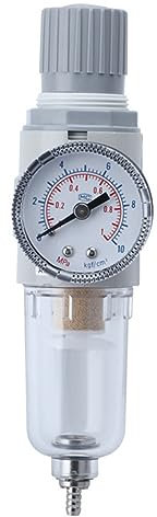 LIFKOME Régulateur Pneumatique avec Séparateur Huile Eau pour Compresseur Air Outils Pneumatiques de Humidité Filtration
