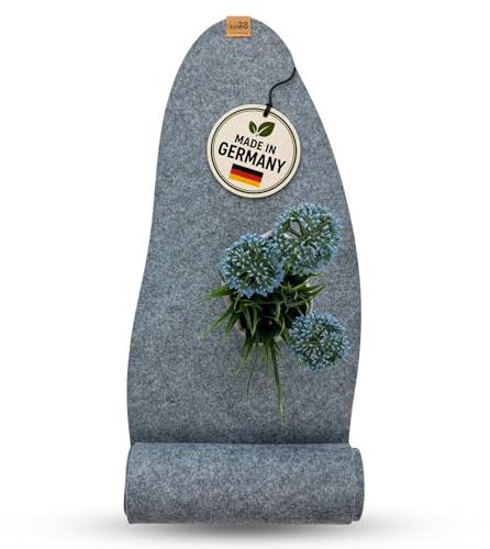 kontor28® - Premium Tischläufer Filz 100% Made in Germany aus Upcycling-PET Filz | Waschbarer Tischläufer in 100x30 cm Kratz- und hitzebeständig | Filzläufer VEJLE Urbangrau für Indoor & Outdoor