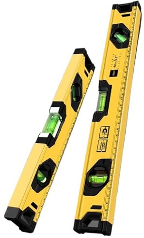Nivel de burbuja de aluminio magnético, regla de nivel de burbuja de 180/90/45 grados, herramienta de medición con absorción de impactos.(300MM)