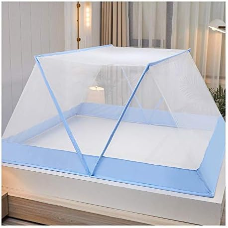 Moustiquaire Pliable sans Fond Couverture Anti-Moustique Portable Camping Facile Et Moustiquaire en Plein Air Installation Gratuite pour Lit Adulte Lit Bébé Canapé Champ, 4, 160 * 190 * 80cm