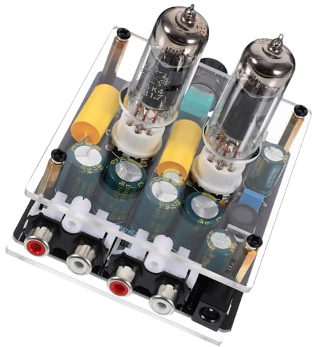 BESPORTBLE 6K4/6A2 Vacuum Tube Preamplifier Board HiFi Audio Preamp for Turntable Record Player Phono Amplifier DC12-16V Power Supply Suitable for DIY Home Theater Sound Systems
