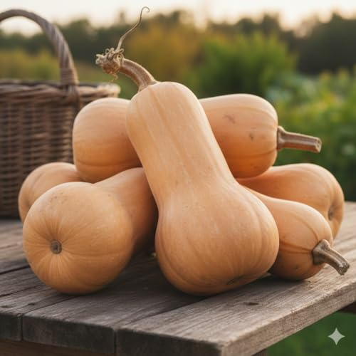 Butternut Waltham Kürbis Samen, Cucurbita moschata, 10 Stück, Hohe Keimrate, Nährstoffreiche Erde