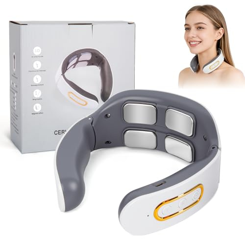 Neurotex Nackenmassagegerät,Mit Stimme,Bio-Neuro-Modulation,11-In-1Nackenlösung,Tragbares Beheiztes Nackenmassagegerät,6 Modi,9 Intensitätsstufen,Elektrisches Nacken Massage für Büro Hause und Reise
